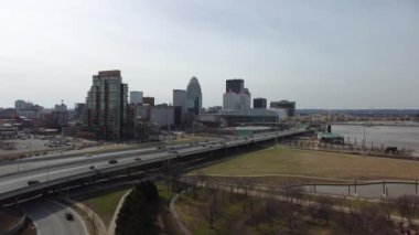 The city of Louisville, Kentucky, the larges town in the state.