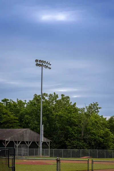 Wyłączone Światła Dzień Boiska Baseballowego Lexington Kentucky — Zdjęcie stockowe
