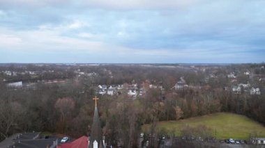 Kentucky 'deki Paris şehrinin hava manzarası.