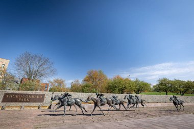 Lexington şehrinde yarış atları anıtı