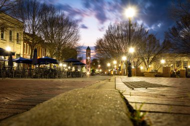 Spartanburg şehrinin gece manzarası