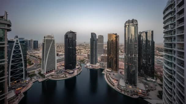 Hohe Wohngebäude Jlt District Teil Des Mischnutzungsgebiets Des Dubai Multi — Stockvideo