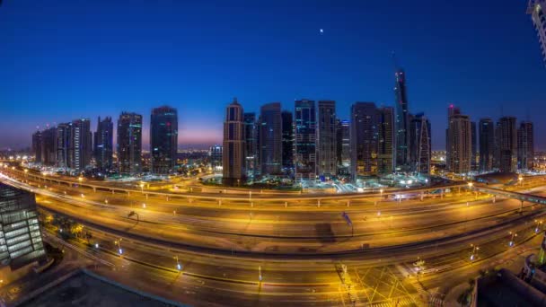 Vista Panorámica Aérea Las Torres Los Lagos Jumeirah Con Rascacielos — Vídeos de Stock