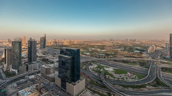 Panorama Mostrando Dubai Marina Arranha Céus Jlt Longo Sheikh Zayed — Fotografia de Stock