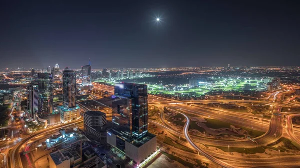 Πανόραμα Δείχνει Την Πόλη Των Μέσων Ενημέρωσης Ντουμπάι Μαρίνα Και — Φωτογραφία Αρχείου