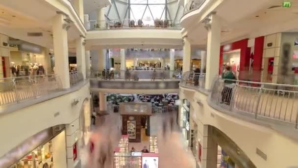 Muitas Lojas Loja Departamento Multi Nível Shopping Center Timelapse Hyperlapse — Vídeo de Stock