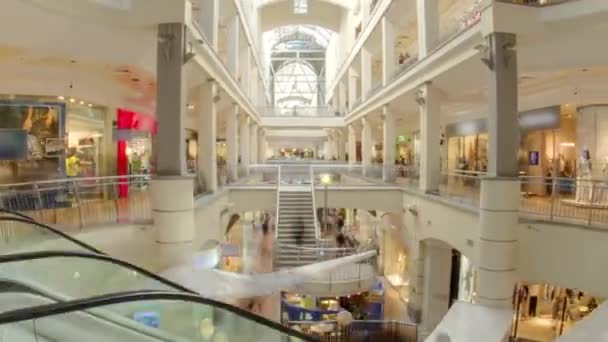 Many Shops Multi Level Department Store Shoping Mall Timelapse Hyperlapse — Wideo stockowe