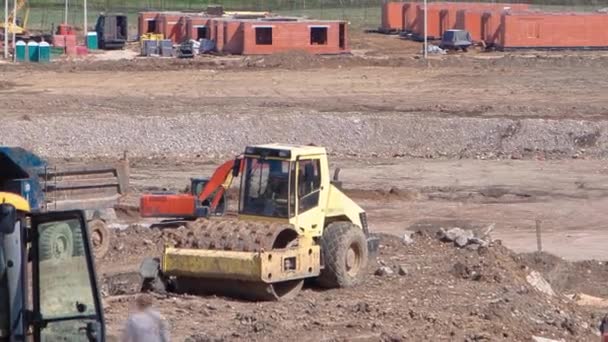 Landscape Transform Urban Area Machinery Timelapse View Construction Site New — Video Stock