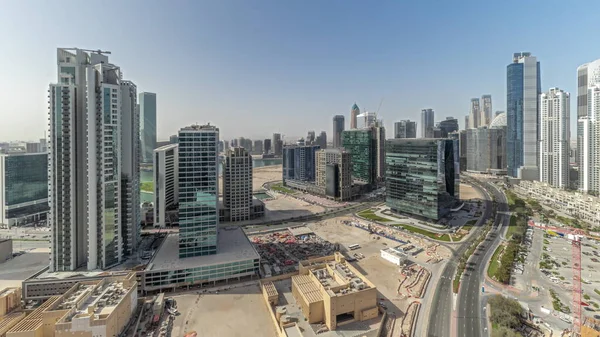 Panorama Showing Bay Avenue Modern Towers Residential Development Business Bay — Foto de Stock