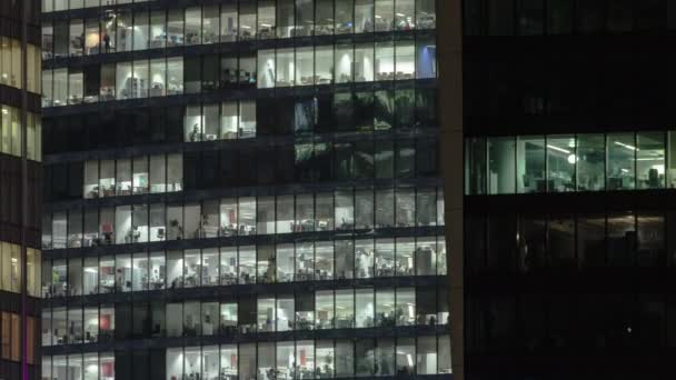 Неподалік Від Офісних Вікон Skyscrapers International Business Center City — стокове відео