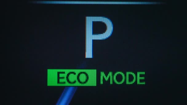 Switching Eco Sport Mode Drive Digital Control Panel Screen Electric — стокове відео