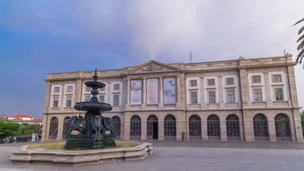 Museo Storia Naturale Dell Università Porto Edificio Vista Frontale Piazza — Video Stock