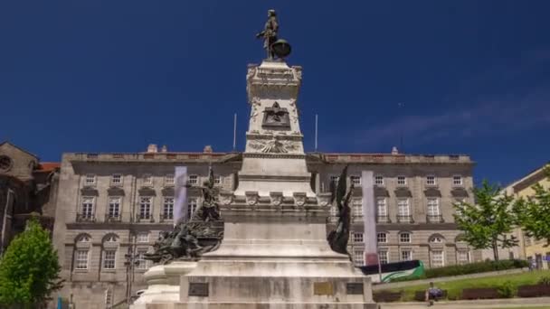 Henry Infante Dom Henrique Navigator Monument Stock Exchange Palace Porto — ストック動画