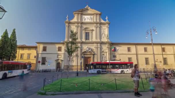 Kerk Museum Van Het Klooster Van San Marco Timelapse Hyperlapse — Stockvideo