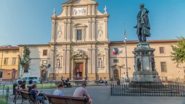 Igreja Museu Convento San Marco Timelapse Piazza San Marco Monumento — Vídeo de Stock
