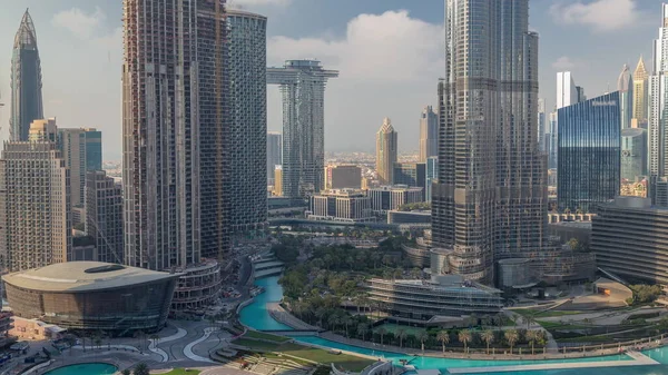 Rascacielos Que Elevan Por Encima Del Centro Dubái Centro Comercial —  Fotos de Stock