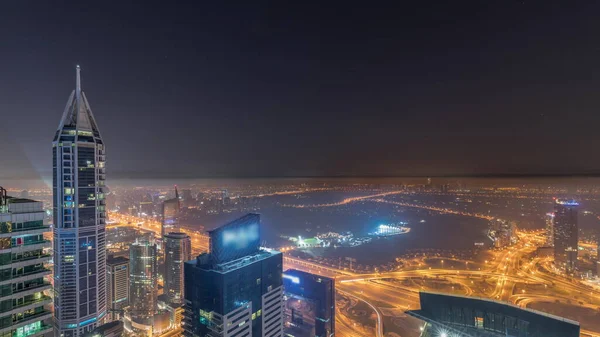 Letecké Panorama Golfovým Klubem Hotely Obytné Oblasti Daleko Poušti Dubaji — Stock fotografie