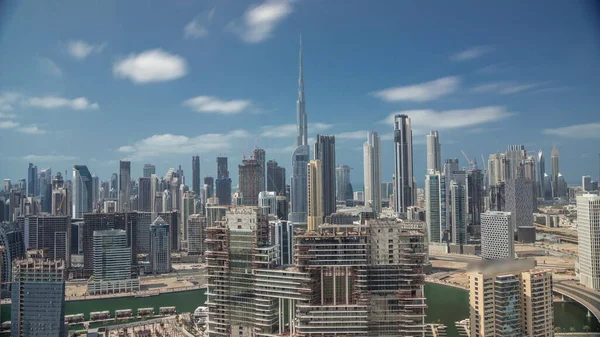 Panoramische Skyline Van Dubai Met Business Bay Het Centrum Van — Stockfoto