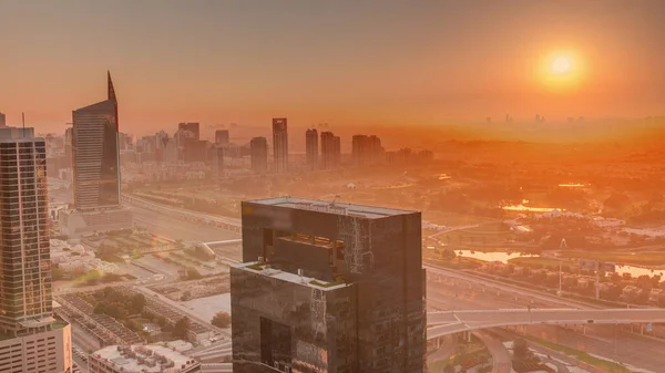 Sunrise Media City Barsha Heights District Aerial Dubai Marina Towers — Stockfoto