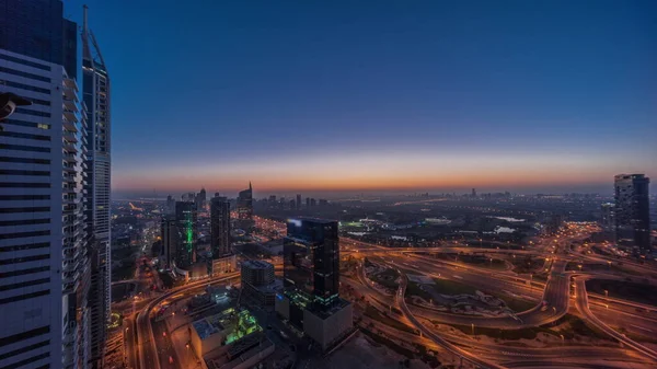 Aerial Panoramic View Media City Barsha Heights District Golf Course — Stock Photo, Image