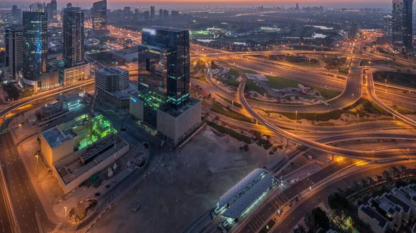 Aerial Panoramic View Media City Barsha Heights District Golf Course —  Fotos de Stock