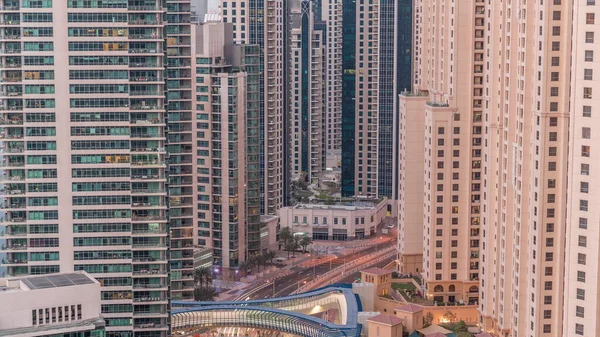 Jbr Και Ντουμπάι Μαρίνα Ορίζοντα Σύγχρονες Ουρανοξύστες Ουρανοξύστες Προκυμαία Διαμερίσματα — Φωτογραφία Αρχείου