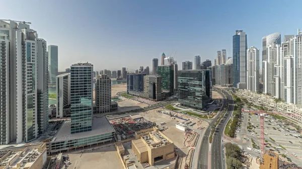 Panorama Showing Bay Avenue Modern Towers Residential Development Business Bay — Stock fotografie
