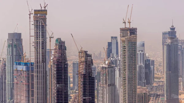Dubai Centro Cidade Com Construção Grande Escala Complexo Residencial Com — Fotografia de Stock