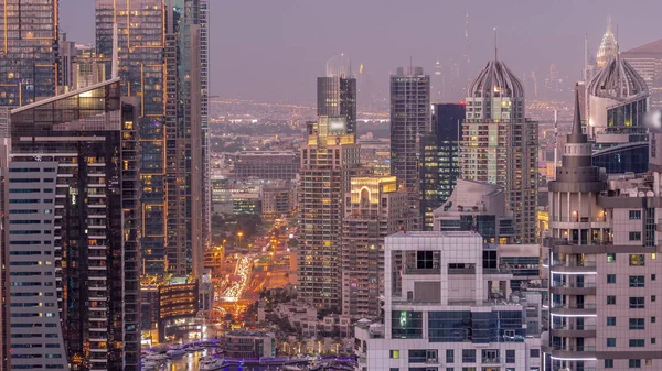 Міські Райони Дубай Марина Медіа Сіті Сучасними Хмарочосами Офісними Будівлями — стокове фото