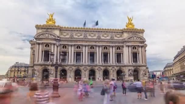Palais Opera Garnier National Academy Music Timelapse Hyperlapse France 지하철 — 비디오