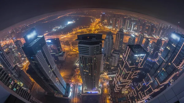 Πανόραμα Της Μαρίνας Ντουμπάι Ουρανοξύστες Jlt Και Γήπεδο Γκολφ Όλη — Φωτογραφία Αρχείου