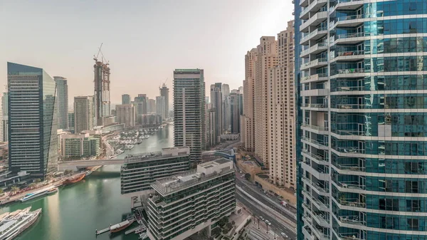 Panorama Showing Overview Jbr Dubai Marina Skyline Modern High Rise — Stock Fotó