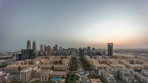 Panorama Skyscrapers Barsha Heights District Low Rise Buildings Greens District — Foto de Stock