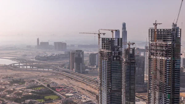 Dubai Centro Con Construcción Gran Escala Complejo Residencial Con Vistas —  Fotos de Stock
