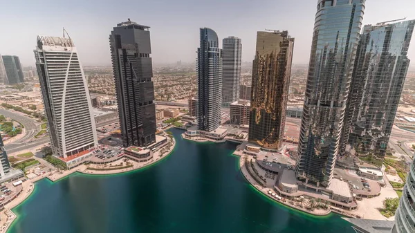 Magas Lakóépületek Jlt Körzet Antennáján Egész Nap Dubai Multi Commodities — Stock Fotó