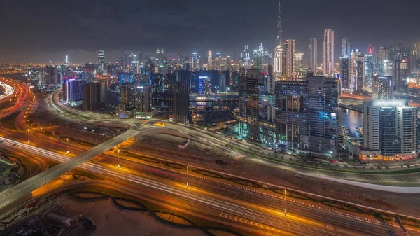 Skyline Med Modern Arkitektur Dubai Business Bay Torn Och Centrum — Stockfoto