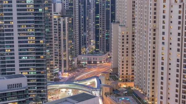 Áttekintés Jbr Dubai Marina Városkép Modern Toronyházak Vízparti Élő Lakások — Stock Fotó