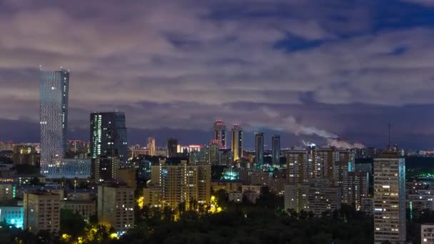 Panoramisch Uitzicht Moskouse Tijdspanne Luchtfoto Panorama Van Een Grote Stad — Stockvideo