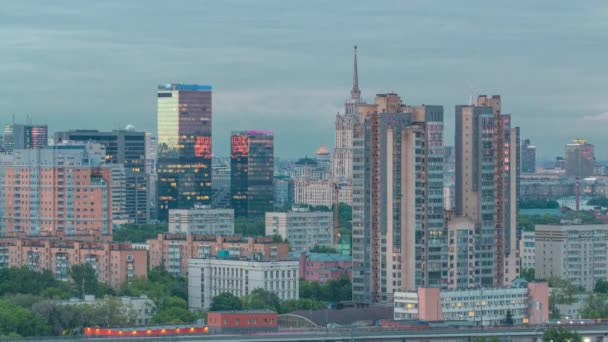 Moskova Daki Ukrayna Daki Dünya Ticaret Merkezi Kuleleri Otel Ukrayna — Stok video