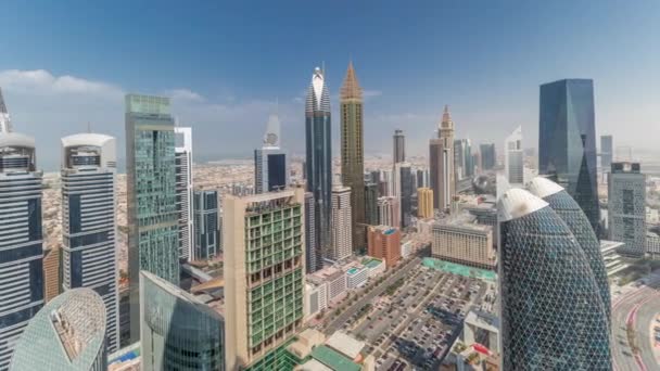 Pamorama Δείχνει Ορίζοντα Άποψη Των Πολυόροφων Κτιρίων Στο Sheikh Zayed — Αρχείο Βίντεο