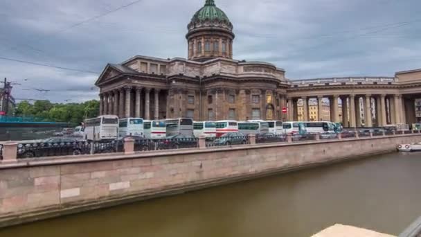 Experimente Beleza Catedral Kazan Kazanskiy Kafedralniy Sobor São Petersburgo Através — Vídeo de Stock