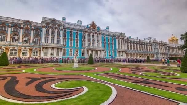 Timelapse Hyperlapse Megragadja Csodálatos Catherine Palace Rococo Gyöngyszem Található Csarskoye — Stock videók