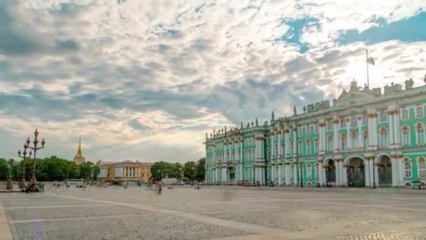 Timelapse Představuje Zimní Palác Kdysi Sídlo Ruských Králů Nyní Hermitage — Stock video