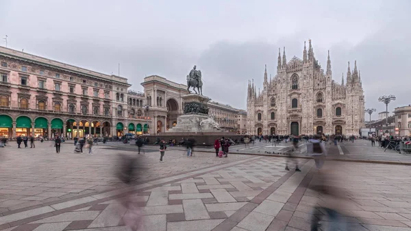 Panorama Che Mostra Duomo Milano Gli Edifici Storici Dal Giorno — Foto Stock
