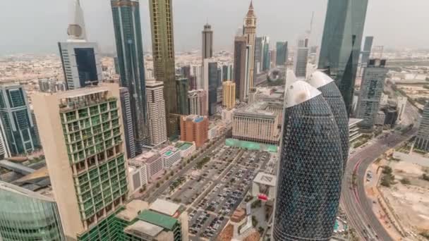 Vue Aérienne Des Immeubles Grande Hauteur Sur Sheikh Zayed Road — Video