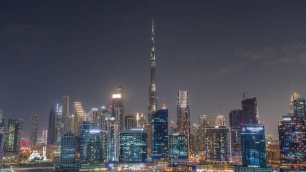 Vue Aérienne Vers Dubai Business Bay Centre Ville Avec Les — Video