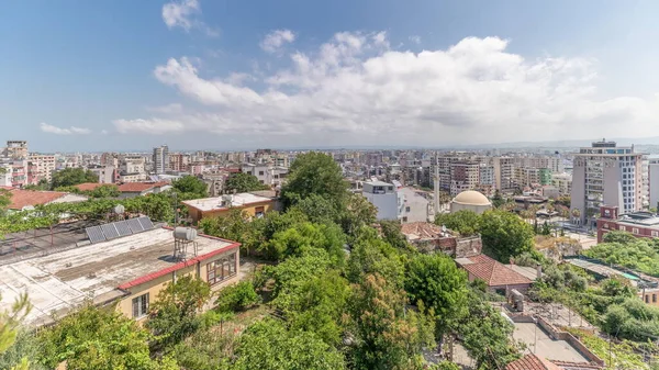 Panorama Mostrando Vista Aérea Centro Cidade Cidade Velha Porto Durres — Fotografia de Stock