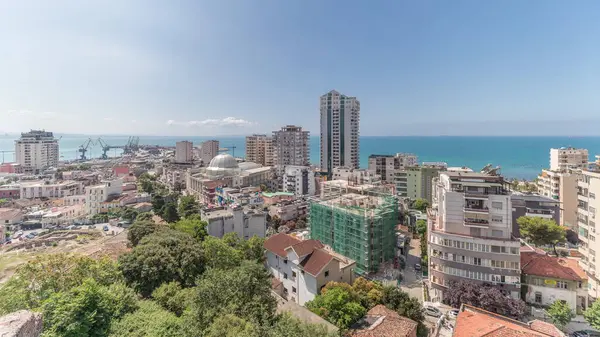 Panorama Mit Luftaufnahme Des Stadtzentrums Altstadt Und Des Hafens Von — Stockfoto