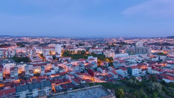 Porto Nun Eski Kasabasının Çatılarındaki Hava Manzarası Ilık Bir Bahar — Stok video