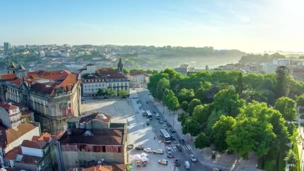 Фаска Лиссабон Панорамный Воздушный Вид Башни Сигош Порту Португалия Дорожное — стоковое видео